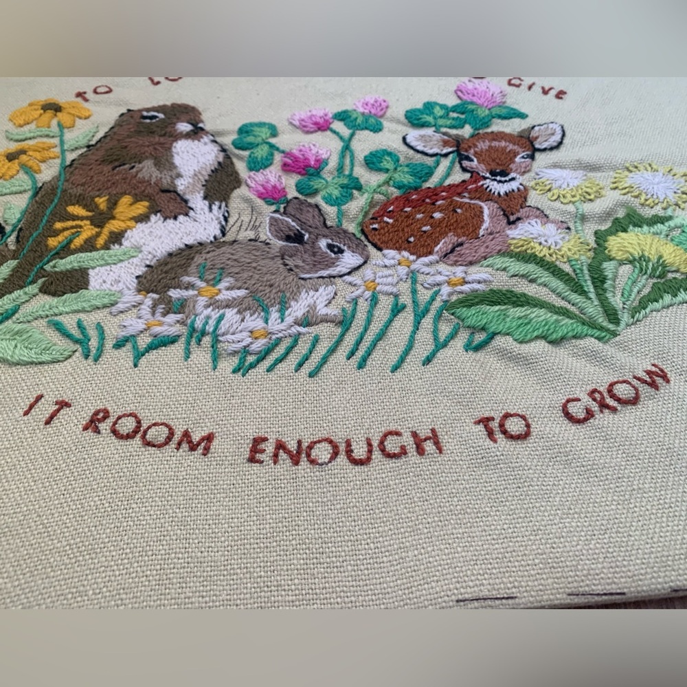Vtg. Completed Needlepoint Columbia Minerva Erica Wilson “To Love Something - Picture 11 of 12